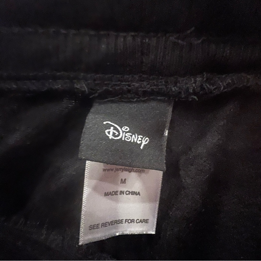 Disney Black Joggers with Gold Mickey Outline - Picture 4 of 5